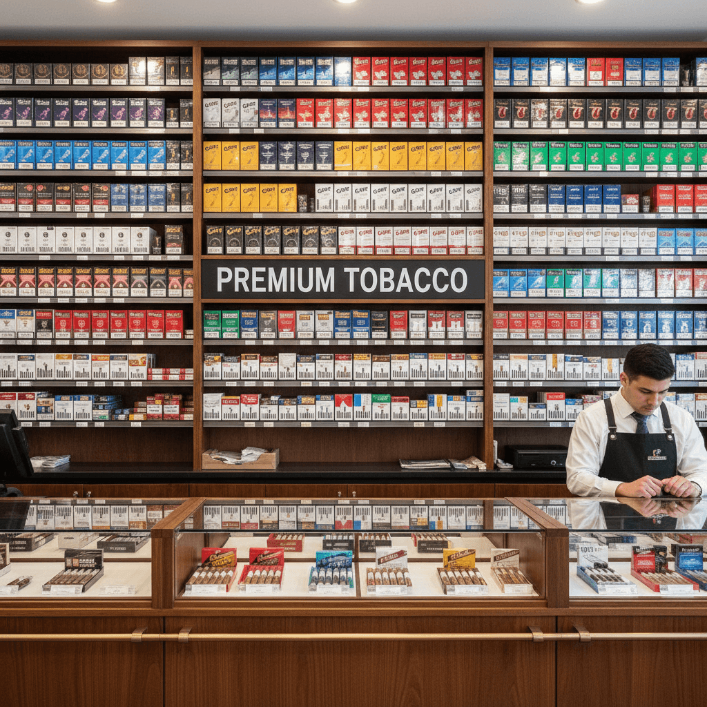 Cigarettes and tobacco selection